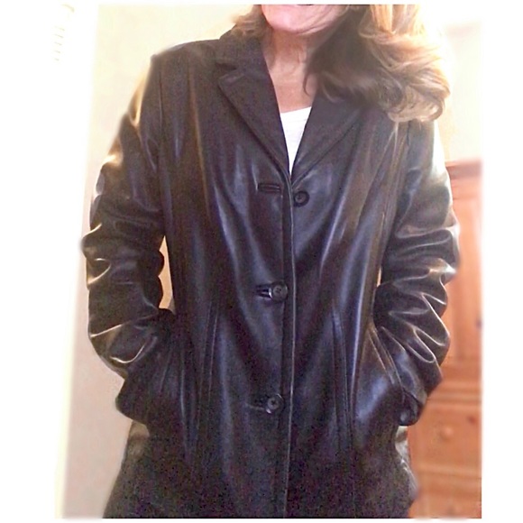 Black • Leather • Coat - Picture 3 of 6