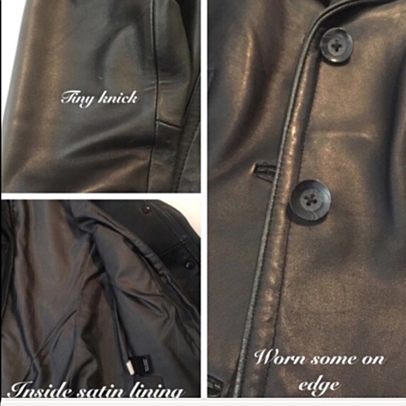 Black • Leather • Coat - Picture 5 of 6