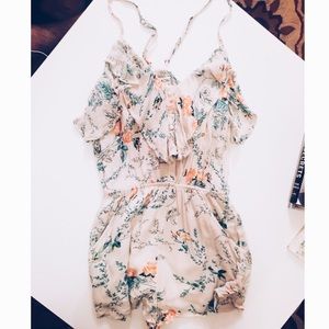 *SOLD* Floral Romper with Pockets