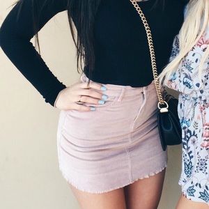 Brandy Melville baby pink skirt