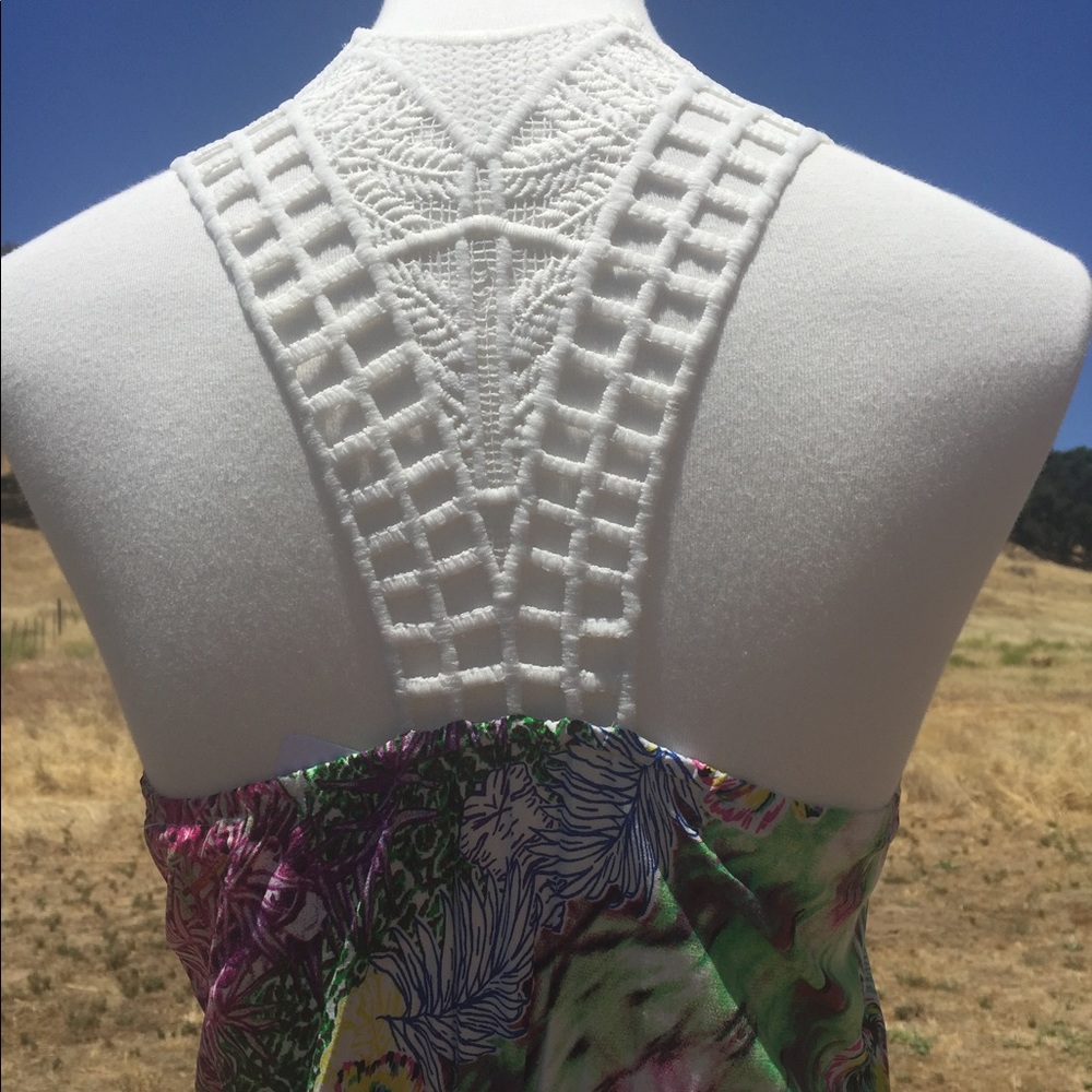 Multi Color Boho Floral Rayon Maxi Dress - Picture 5 of 7