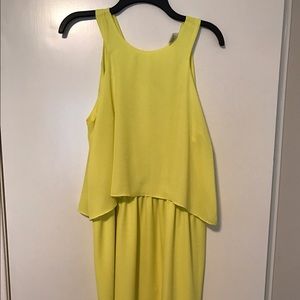 New with tags. Neon yellow bar III dress