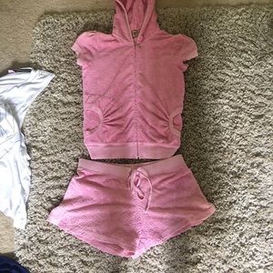 Juicy couture terry cloth shorts set!!!!