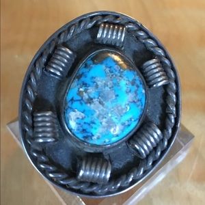 Vintage hand made Native American turquoise ring