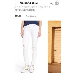 Articles of Society White Jeans