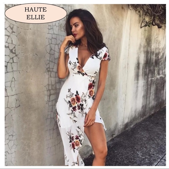 🧡Sale💛 Justine Floral Print Wrap Dress - Picture 7 of 8