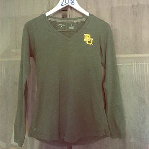 Green BU (Baylor University) long sleeve tee