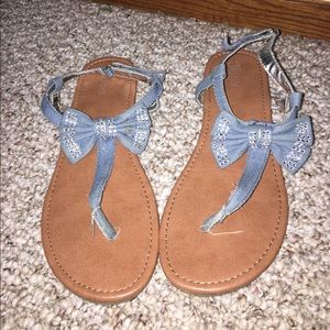 Navy, sandals with a bow!