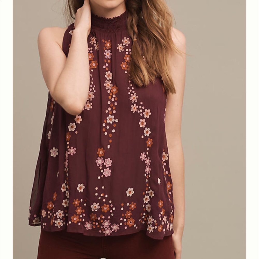 Anthropologie daisy chain blouse
