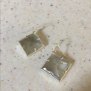 Kendra Scott slate gray earrings