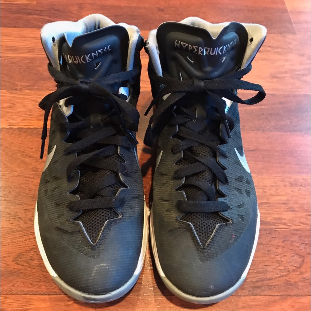 Black and silver hyper dunks