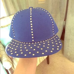 Royal blue flatbilled hat