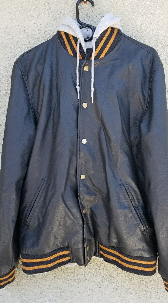 OBEY Propaganda Faux Leather Hoodie Jacket