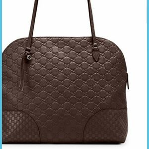 Gucci Guccissma brown leather shoulder bag