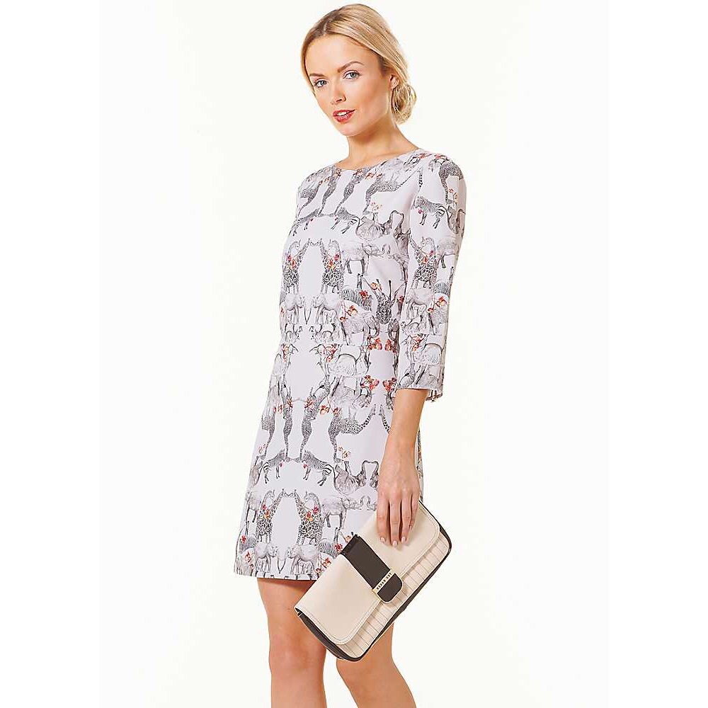 Ted Baker Pink Shift Dress, Safari Print