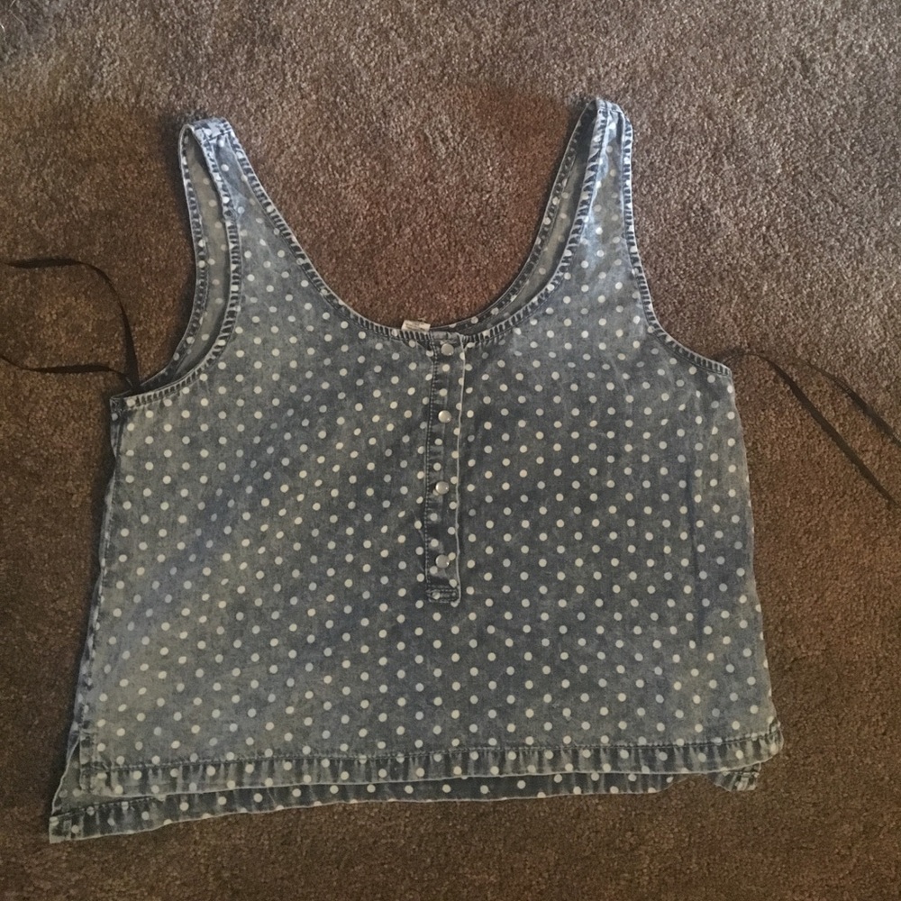 Polka dot crop top