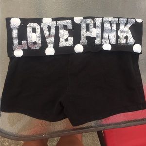 Pink Victoria's Secret yoga shorts