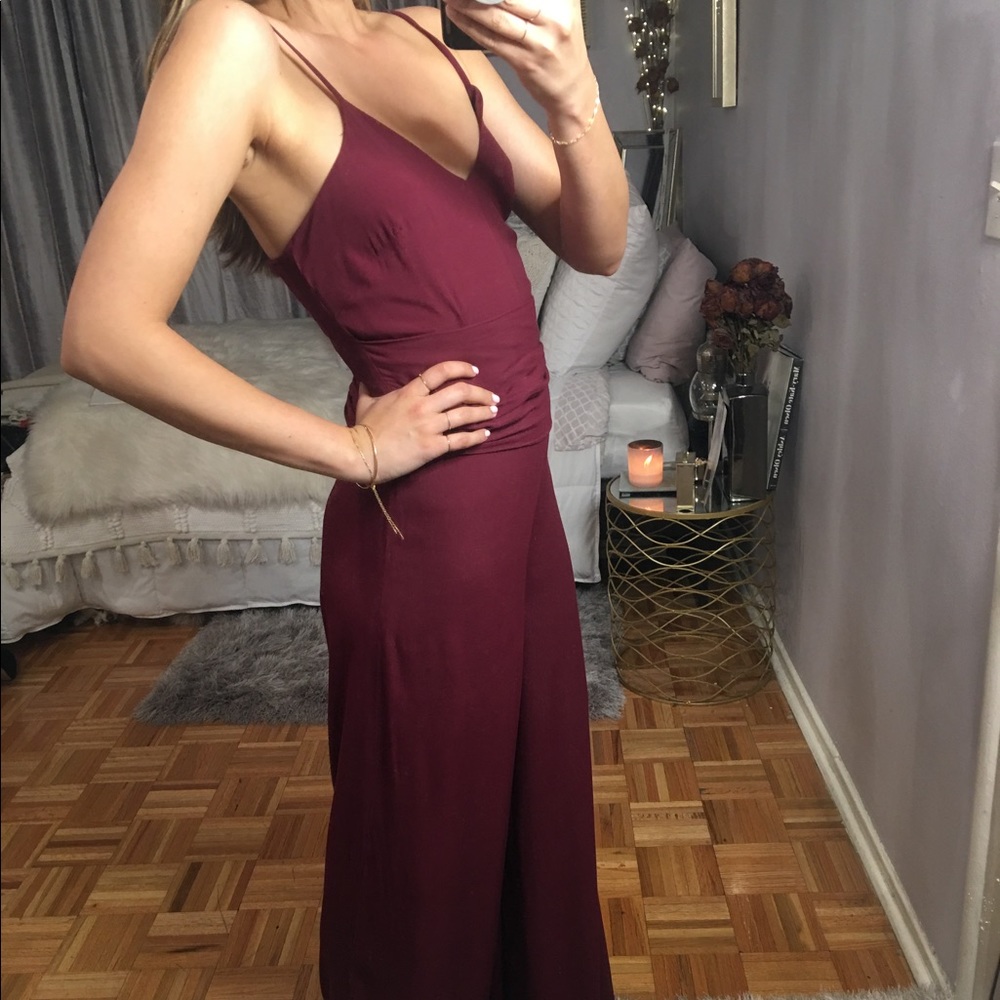 ~ StyleStalker Maroon Jumpsuit ~ NWOT ~ Small
