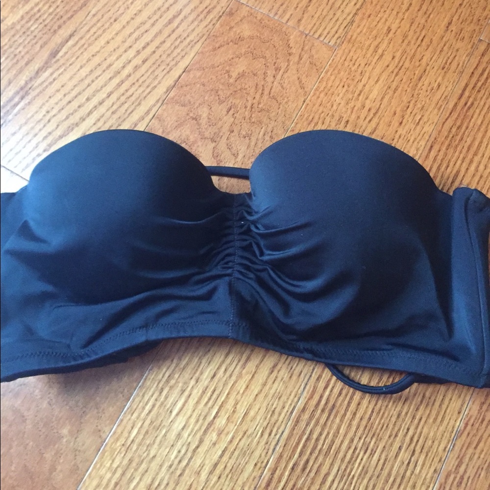 Corset black swim top