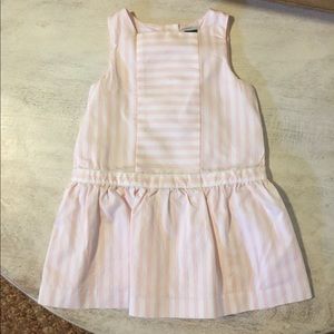 Janie and Jack pink and white striped dress