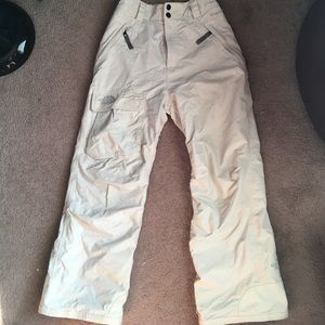 North Face off white youth medium snow pants