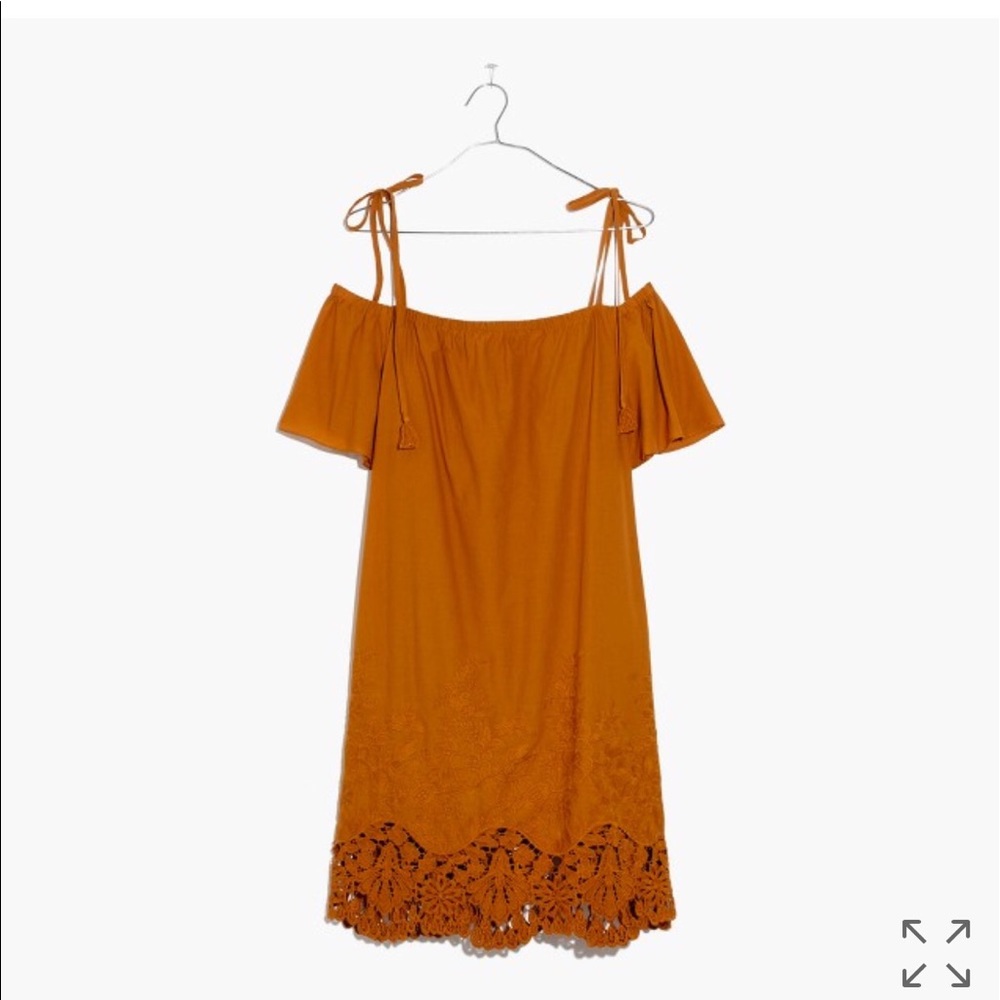 Madewell BNWT eyelet cold shoulder dress