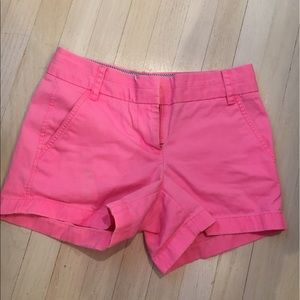 Jcrew pink chino shorts