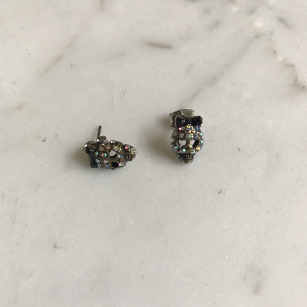 Betsey Johnson Skull Earrings