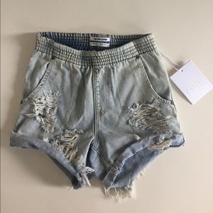 NWT One Teaspoon Diamond Hunters Denim Shorts XS