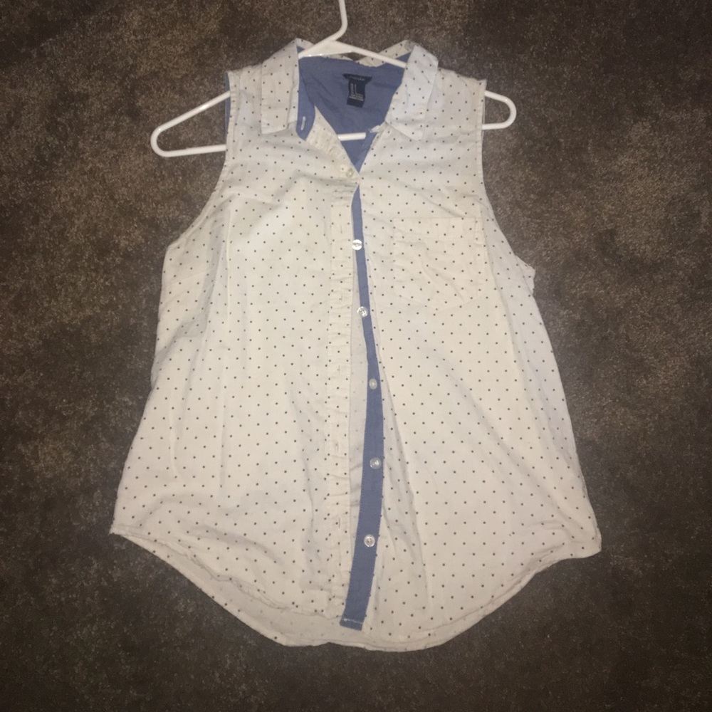 Button up tank blouse