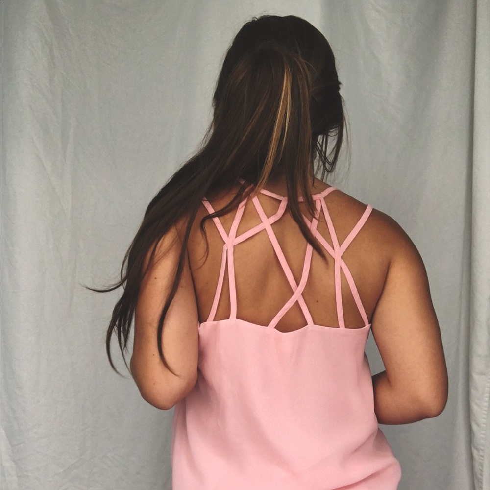 light pink tank top