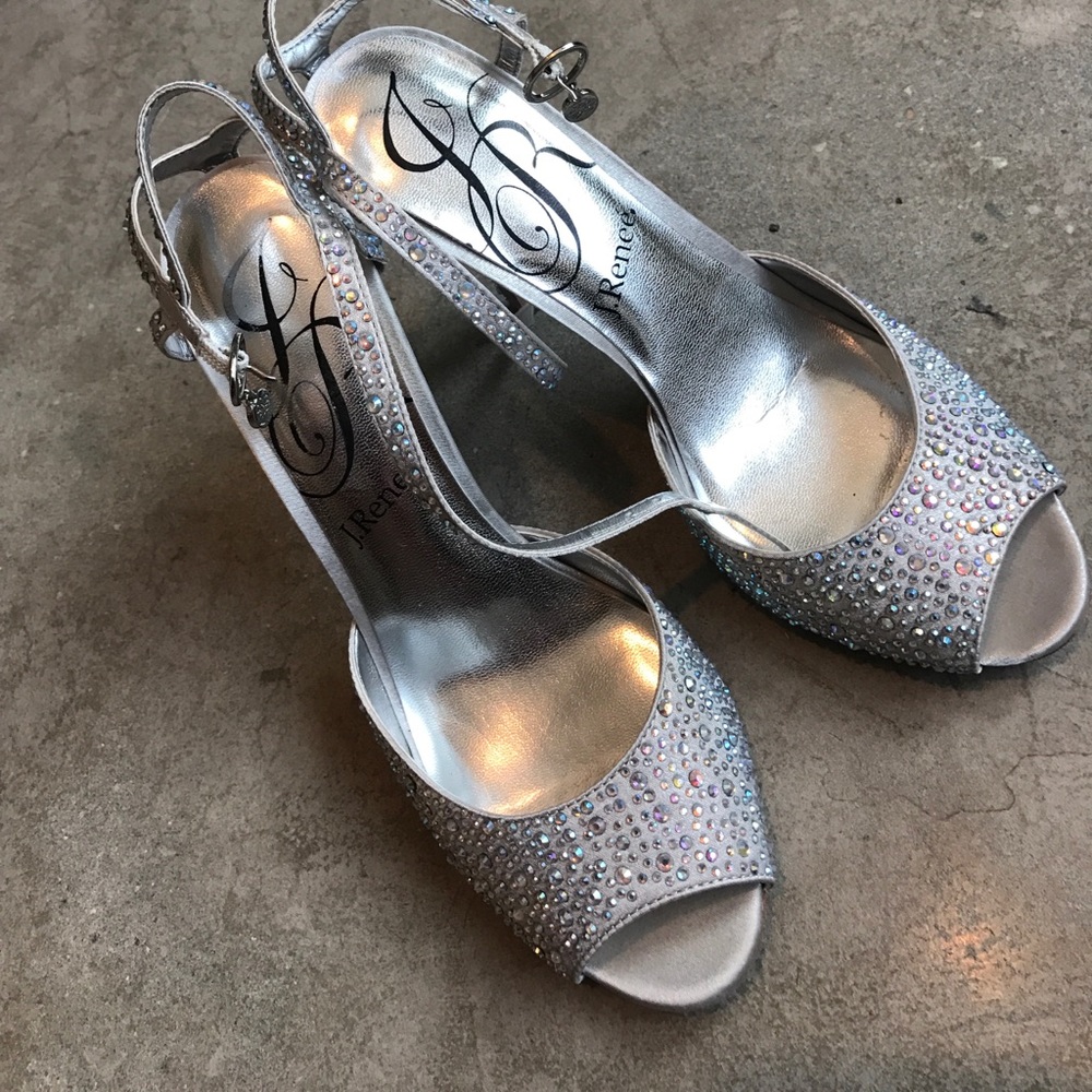 J. Renee Crystal heels sandals size 8.5