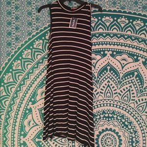 Black and white striped dress NWT