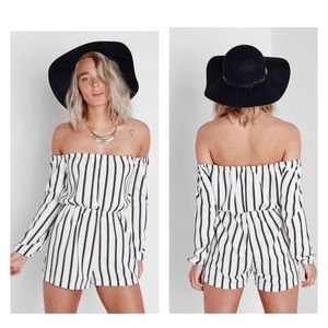 MISSGUIDED B&WH Stripped Playsuit 👖