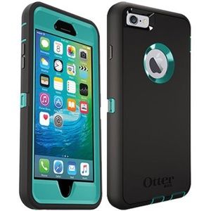 Black & Teal iPhone 6/6s Plus Otterbox Case