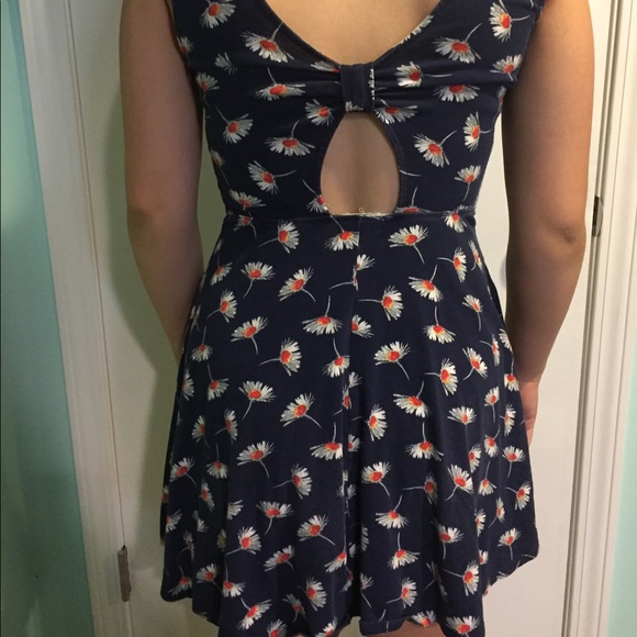 Navy blue floral dress - Picture 2 of 2