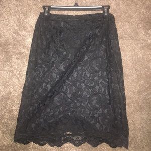 Lace pencil skirt