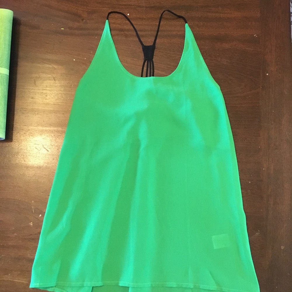 Emerald green string racerback top