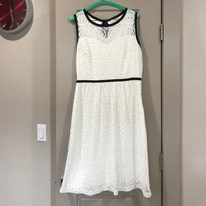 Midi White Lace Formal Dress A-Line