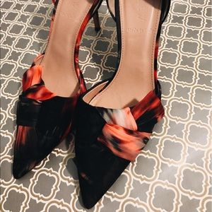J. Crew Fabric Knotted D'Orsay Pumps