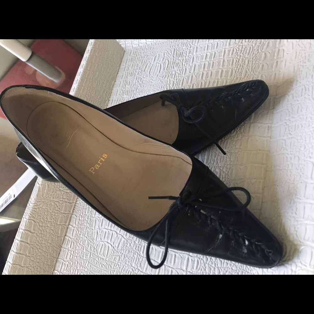 Christian Louboutin Leather Black Flats