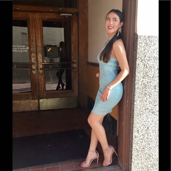 Mini Bodycon Dress-Mint Green LAST ONE - Picture 3 of 7