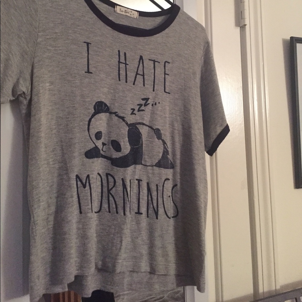 I hate mornings Panda shirt