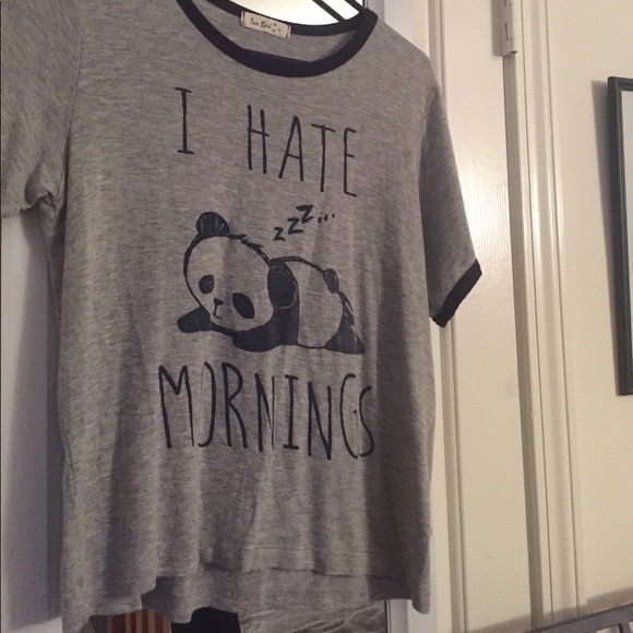 I hate mornings Panda shirt - Picture 1 of 4