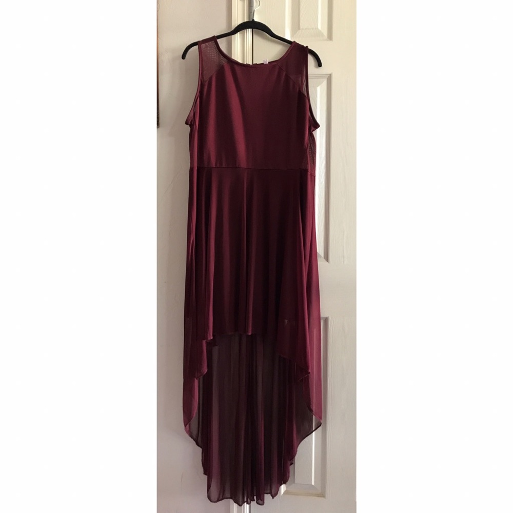Maroon Hi Low dress