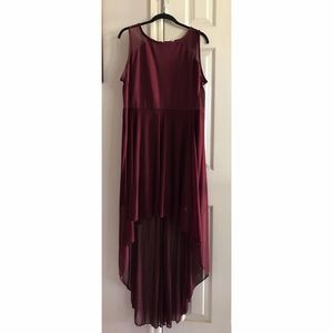 Maroon Hi Low dress