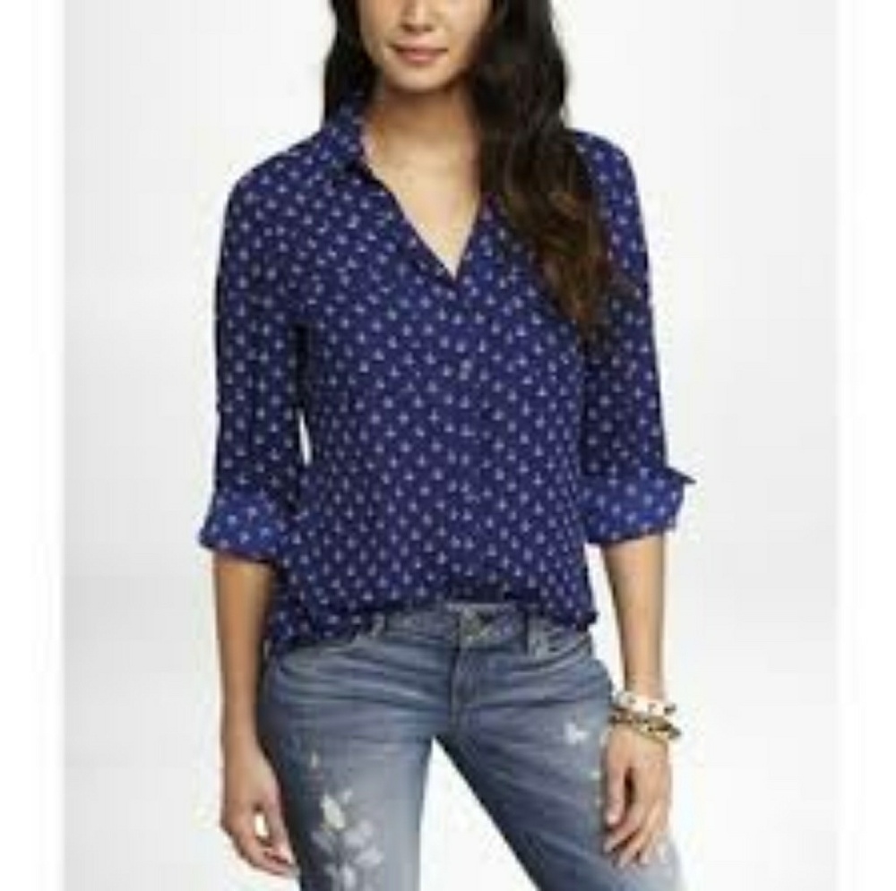 Express portofino convertible sleeve shirt