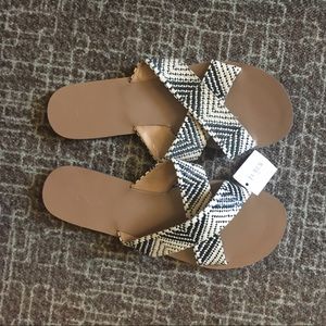 J.Crew never before worn flip flops