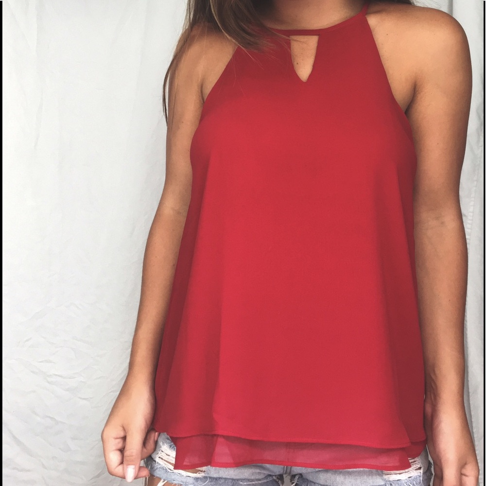 Red tank top