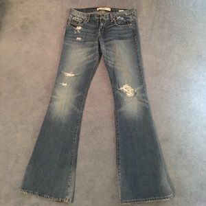 Abercrombie & Fitch Distressed Flare Jeans (sz 0R)